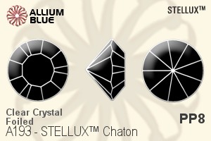 STELLUX™ Chaton (A193) PP8 - Clear Crystal With Gold Foiling - Click Image to Close