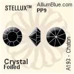 STELLUX Chaton (A193) PP9 - Crystal (Ordinary Effects) With Gold Foiling