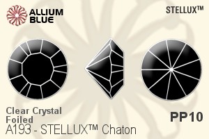 STELLUX™ 钻石形尖底石 (A193) PP10 - 透明白色 金色水银底 - 关闭视窗 >> 可点击图片