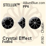 STELLUX™ チャトン (A193) PP6 - クリスタル エフェクト 裏面ゴールドフォイル