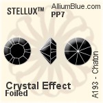 STELLUX™ チャトン (A193) PP7 - クリスタル エフェクト 裏面ゴールドフォイル