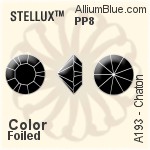 STELLUX™ 鑽石形尖底石 (A193) PP8 - 顏色 金色水銀底