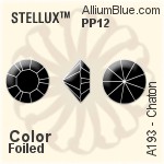 STELLUX™ 鑽石形尖底石 (A193) PP12 - 顏色 金色水銀底