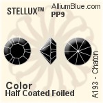 STELLUX™ チャトン (A193) PP9 - カラー 裏面ゴールドフォイル