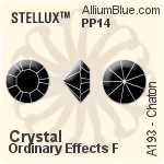 STELLUX Chaton (A193) PP14 - Crystal (Ordinary Effects) With Gold Foiling