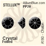 スワロフスキー STELLUX チャトン (A193) PP20 - クリスタル ゴールドフォイル
