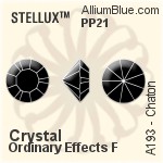 STELLUX Chaton (A193) PP21 - Crystal (Ordinary Effects) With Gold Foiling