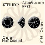 スワロフスキー STELLUX チャトン (A193) PP22 - カラー（ハーフ　コーティング）