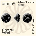STELLUX Chaton (A193) SS30 - Clear Crystal With Gold Foiling