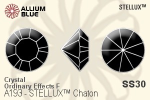 STELLUX Chaton (A193) SS30 - Crystal (Ordinary Effects) With Gold Foiling - 关闭视窗 >> 可点击图片