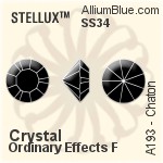 STELLUX Chaton (A193) SS34 - Clear Crystal With Gold Foiling