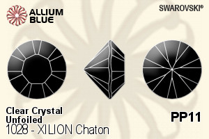 Swarovski XILION Chaton (1028) PP11 - Clear Crystal Unfoiled