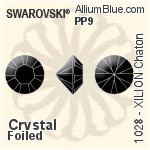 施華洛世奇XILION施亮鑽石形尖底石 (1028) PP9 - 顏色（半塗層） 無水銀底