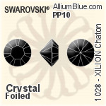 施華洛世奇XILION施亮鑽石形尖底石 (1028) PP10 - 透明白色 白金水銀底