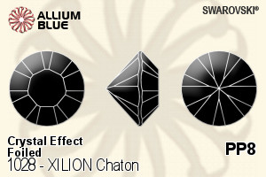 Swarovski XILION Chaton (1028) PP8 - Crystal Effect With Platinum Foiling