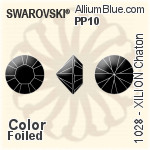 スワロフスキー XILION チャトン (1028) PP10 - カラー 裏面プラチナフォイル