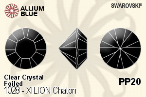 Swarovski XILION Chaton (1028) PP20 - Clear Crystal With Platinum Foiling - Click Image to Close