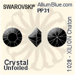 スワロフスキー XILION チャトン (1028) PP29 - カラー（コーティングなし） プラチナフォイル