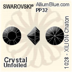 Swarovski Rivoli (1122) 14mm - Crystal Effect With Platinum Foiling