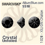 Swarovski XILION Chaton (1028) SS18 - Crystal (Ordinary Effects) With Platinum Foiling