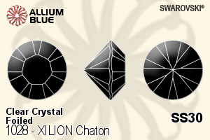 Swarovski XILION Chaton (1028) SS30 - Clear Crystal With Platinum Foiling - Click Image to Close