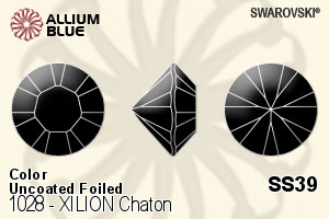 Swarovski XILION Chaton (1028) SS39 - Colour (Uncoated) With Platinum Foiling - Click Image to Close