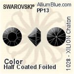 スワロフスキー XILION チャトン (1028) PP13 - カラー（ハーフ　コーティング） 裏面プラチナフォイル