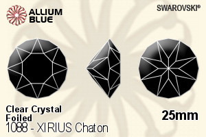 施华洛世奇XIRIUS施悦钻石形尖底石 (1088) 25mm - 透明白色 白金水银底