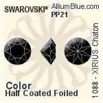 Swarovski XIRIUS Chaton (1088) PP21 - Color (Half Coated) With Platinum Foiling