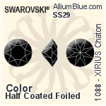 Swarovski XIRIUS Chaton (1088) SS29 - Color (Half Coated) With Platinum Foiling