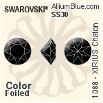 Swarovski XIRIUS Chaton (1088) SS30 - Color With Platinum Foiling