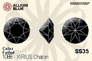 Swarovski XIRIUS Chaton (1088) SS35 - Color With Platinum Foiling