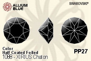 Swarovski XIRIUS Chaton (1088) PP27 - Color (Half Coated) With Platinum Foiling - Click Image to Close