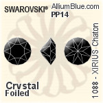 Swarovski XIRIUS Chaton (1088) PP14 - Clear Crystal With Platinum Foiling