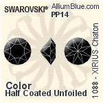 Swarovski XIRIUS Chaton (1088) PP14 - Color (Half Coated) Unfoiled