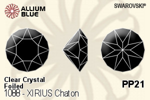 Swarovski XIRIUS Chaton (1088) PP21 - Clear Crystal With Platinum Foiling - Click Image to Close