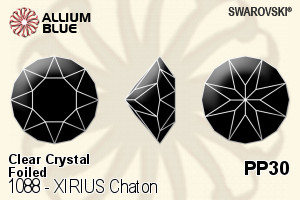 Swarovski XIRIUS Chaton (1088) PP30 - Clear Crystal With Platinum Foiling