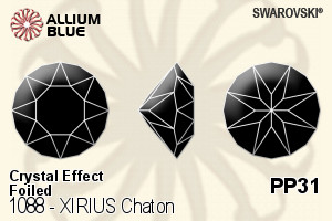 Swarovski XIRIUS Chaton (1088) PP31 - Crystal Effect With Platinum Foiling
