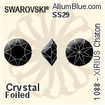 Swarovski XIRIUS Chaton (1088) SS29 - Clear Crystal With Platinum Foiling