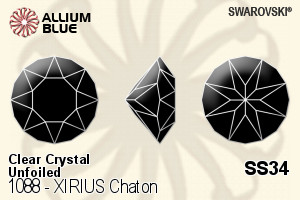 Swarovski XIRIUS Chaton (1088) SS34 - Clear Crystal Unfoiled - Click Image to Close