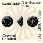施华洛世奇XIRIUS施悦钻石形尖底石 (1088) SS34 - 透明白色 无水银底