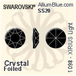 Swarovski XIRIUS Light (1098) SS20 - Clear Crystal With Platinum Foiling