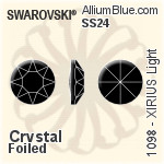 Swarovski XIRIUS Light (1098) PP31 - Crystal Effect With Platinum Foiling