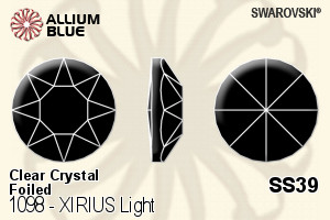 Swarovski XIRIUS Light (1098) SS39 - Clear Crystal With Platinum Foiling - Click Image to Close