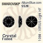 Swarovski XIRIUS Light Flat Back Hotfix (1098) PP31 - Crystal Effect With Silver Foiling