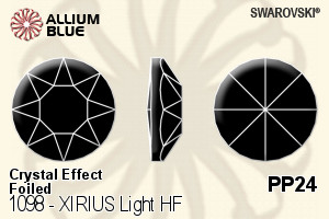 Swarovski XIRIUS Light Flat Back Hotfix (1098) PP24 - Crystal Effect With Silver Foiling - Click Image to Close