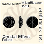 Swarovski XIRIUS Light Flat Back Hotfix (1098) PP31 - Clear Crystal With Silver Foiling
