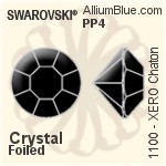 Swarovski Xero Chaton (1100) PP4 - Clear Crystal With Platinum Foiling