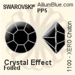 施华洛世奇 XERO 钻石形尖底石 (1100) PP0 - 颜色 白金水银底