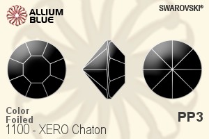 Swarovski Chaton (1100) PP3 - Color With Platinum Foiling - Haga Click en la Imagen para Cerrar
